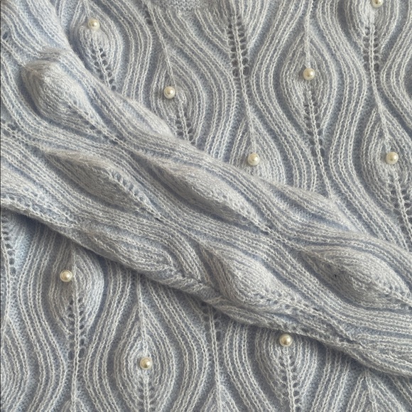 🩵✨🤍 Baby Blue Knit Sweater XXL NWOT - Picture 4 of 8
